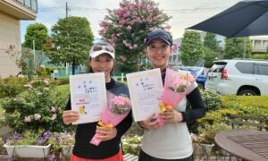 第2616回　緑ヶ丘テニスガーデン　女子ダブルス優勝:谷口・髙橋ペア