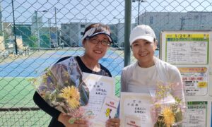 第2625回　南町田インターナショナルテニスカレッジ　女子ダブルス準優勝:高橋・各務ペア