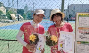 第2625回　南町田インターナショナルテニスカレッジ　女子ダブルス優勝:浅野・吉田ペア