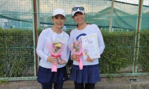 第2629回　関町ローンテニスクラブ　女子ダブルス優勝:久保田・三原ペア