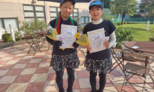 第2630回　緑ヶ丘テニスガーデン　女子ダブルス準優勝:松田・山下ペア