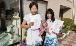 第2632回　緑ヶ丘テニスガーデン　女子ダブルス優勝:南・松山ペア