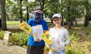 第2639回　MUFG PARKテニスコート　女子ダブルス優勝:新実・木村ペア