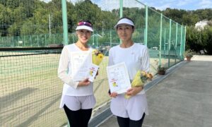 第2642回　百草テニスガーデン　女子ダブルス準優勝:松尾・宍戸ペア
