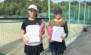 第2642回　百草テニスガーデン　女子ダブルス優勝:赤羽根・栗原ペア
