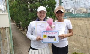 第2646回　関町ローンテニスクラブ　女子ダブルス準優勝:石橋・石川ペア
