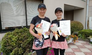 第2650回　緑ヶ丘テニスガーデン　女子ダブルス準優勝:田中　羽賀ペア
