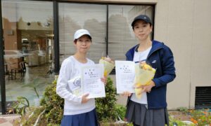 第2655回　緑ヶ丘テニスガーデン　女子ダブルス準優勝:木村・乾ペア