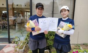 第2655回　緑ヶ丘テニスガーデン　女子ダブルス優勝:杉山・小野ペア