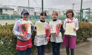 第2657回　善福寺公園テニスクラブ　女子ダブルスチーム戦優勝:「エビマヨ」チーム