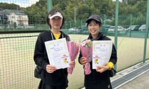 第2661回　百草テニスガーデン　女子ダブルス準優勝:大津・田中ペア