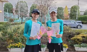 第2678回　緑ヶ丘テニスガーデン　女子ダブルス準優勝:加藤・樋口ペア