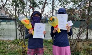 第2686回　桜台テニスクラブ　女子ダブルス準優勝:原田・高間ペア