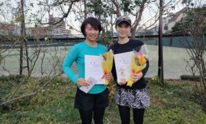 第2686回　桜台テニスクラブ　女子ダブルス優勝:野崎・大堀ペア