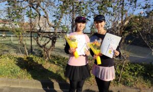 第2687回　桜台テニスクラブ　女子ダブルス優勝:松尾・松尾ペア