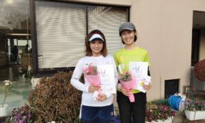 第2688回　緑ヶ丘テニスガーデン　女子ダブルス準優勝:松本・佐藤ペア