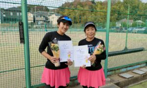 第2689回　百草テニスガーデン　女子ダブルス準優勝:小川・藤澤ペア
