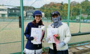 第2689回　百草テニスガーデン　女子ダブルス優勝:小林・小倉ペア