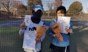 第2691回　MUFG PARKテニスコート　女子ダブルス準優勝:佐藤・須山ペア