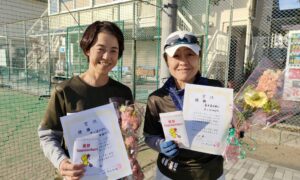 第2692回　南町田インターナショナルテニスカレッジ　女子ダブルス優勝:井上・畠中ペア