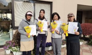 第2693回　緑ヶ丘テニスガーデン　女子ダブルスチーム戦優勝:「ラテ・アート」チーム