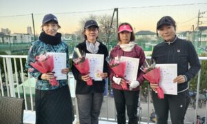 第2694回　善福寺公園テニスクラブ　女子ダブルスチーム戦優勝:「TKMT」チーム