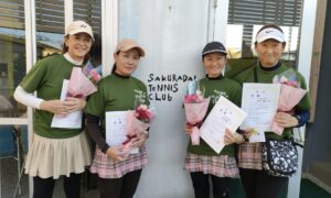 第2695回　桜台テニスクラブ　女子ダブルスチーム戦優勝:「ARIAKE」チーム