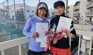 第2703回　関町ローンテニスクラブ　女子ダブルス優勝:及川・大平ペア