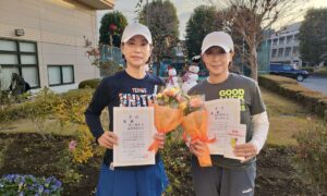 第2830回　緑ヶ丘テニスガーデン　女子ダブルス優勝:植山・桑原ペア