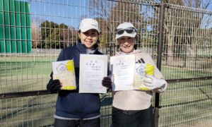 第11回　小金井公園テニスコート　女子ダブルス準優勝:渡辺・佐野ペア