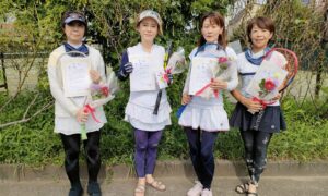 第2706回　桜台テニスクラブ　女子ダブルスチーム戦(追加大会）準優勝:「しらたま」チーム