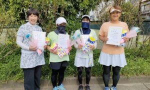 第2706回　桜台テニスクラブ　女子ダブルスチーム戦(追加大会）優勝:「ルシャンピオナ」チーム