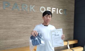 第51回　MUFG PARKテニスコート　中学生男子シングルス準優勝:石橋知諭選手