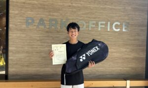 第52回　MUFG PARKテニスコート　中学生男子シングルス優勝:中川蒼太選手