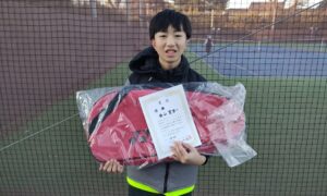 第53回　MUFG PARKテニスコート　中学生男子シングルス優勝:西山寛啓選手