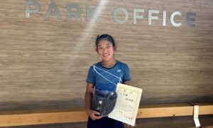 第72回　MUFG PARKテニスコート　小学生12才以下シングルス準優勝:角渕茉凜選手