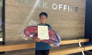 第72回　MUFG PARKテニスコート　小学生12才以下シングルス優勝:佐竹一惺選手