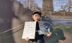 第73回　MUFG PARKテニスコート　小学生男子10才以下シングルス準優勝:佐竹千晃選手