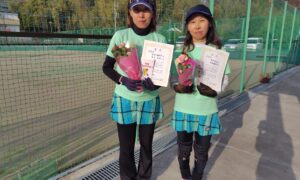 第2743回　百草テニスガーデン　女子ダブルス　F3準優勝:高取・夏目ペア
