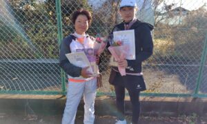 第2696回　サンライズテニススクール調布校　女子ダブルス優勝:梅田・新井ペア