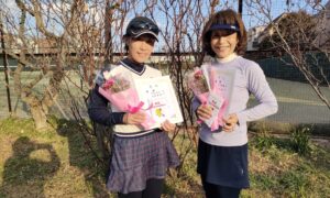 第2726回　桜台テニスクラブ　女子ダブルス　F3優勝:羽飼・白間ペア