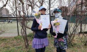 第2735回　桜台テニスクラブ　女子ダブルス　F4準優勝:皆藤・三上ペア