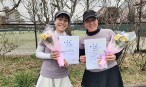第2736回　桜台テニスクラブ　女子ダブルス　F2準優勝:緑川・矢花ペア