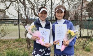 第2736回　桜台テニスクラブ　女子ダブルス　F2優勝:福山・村田ペア