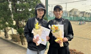 第2742回　関町ローンテニスクラブ　女子ダブルス　F4準優勝:若山・額賀ペア