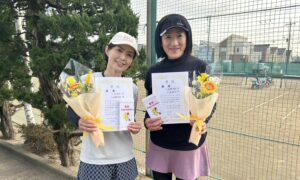第2742回　関町ローンテニスクラブ　女子ダブルス　F4優勝:川崎・小板橋ペア