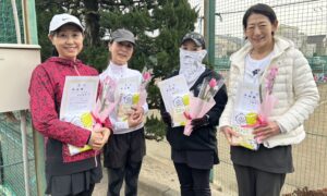 第2741回　関町ローンテニスクラブ　女子ダブルスチーム戦　FTBB準優勝:「コトピアンヌ」チーム