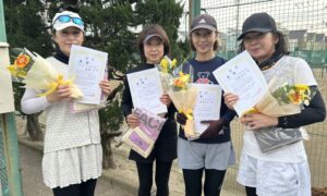 第2741回　関町ローンテニスクラブ　女子ダブルスチーム戦　FTBB優勝:「ハチ公」チーム