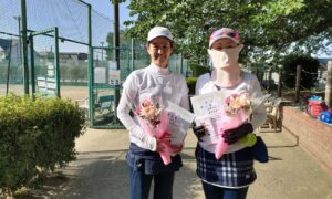 第2800回　善福寺公園テニスクラブ　女子ダブルス　F4準優勝:島田・稲垣ペア