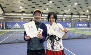 第350回　MTSテニスアリーナ三鷹　ナイターミックスダブルス　初中級優勝:横澤・長田ペア